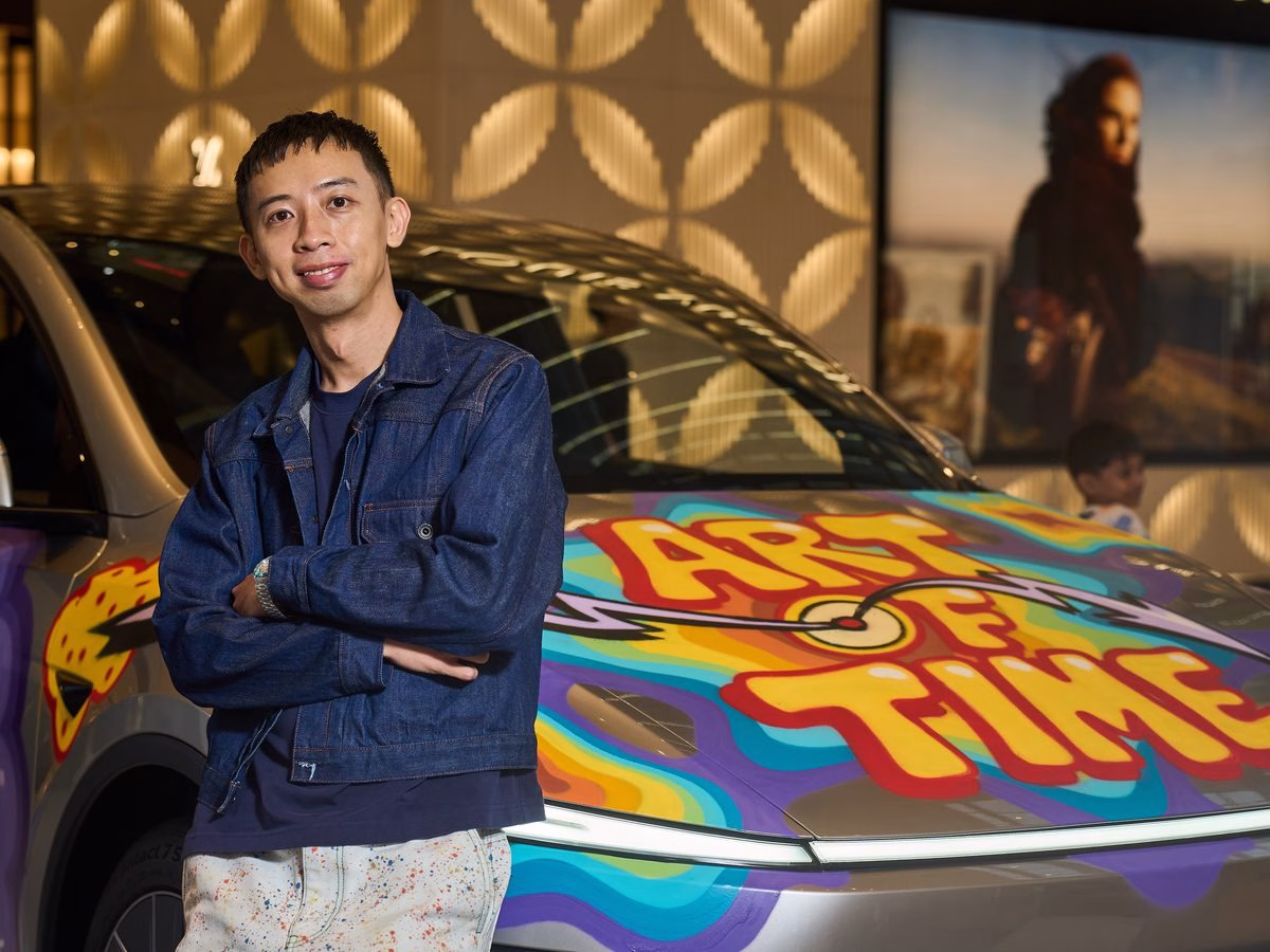 Cloakwork with the Tesla Model Y L art car