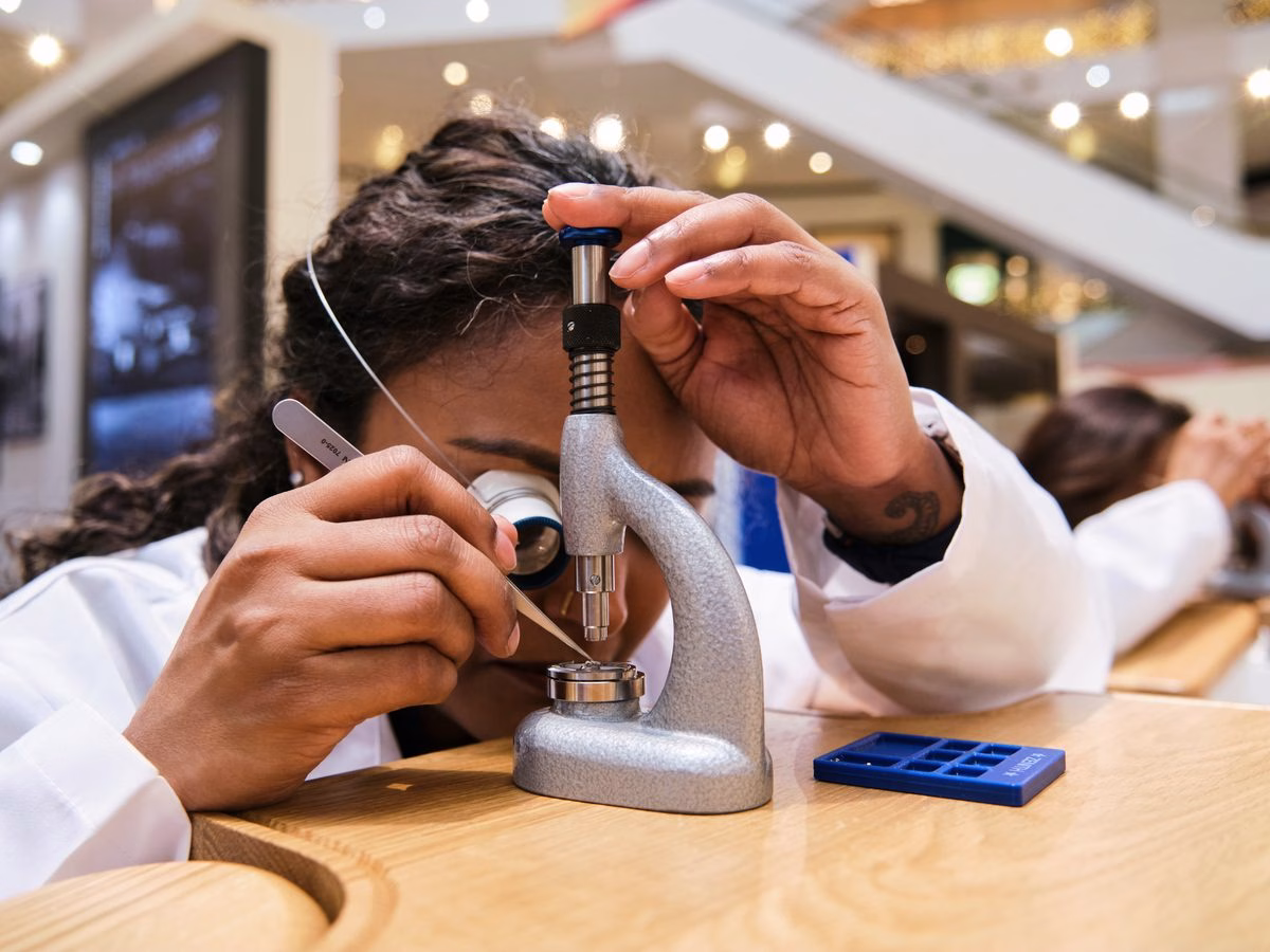 Participant at the ZENITH watchmaking workshop